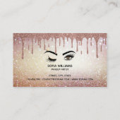 Drijvende Gold Makeup kunstenaar Wink Eye Lashes Visitekaartje (Achterkant)