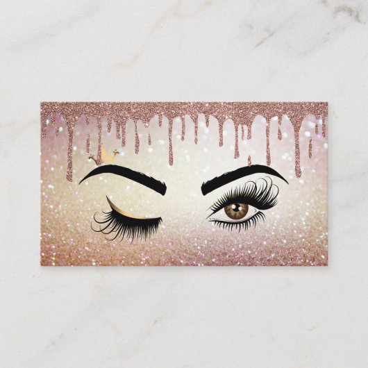 Drijvende Gold Makeup kunstenaar Wink Eye Lashes Visitekaartje (Voorkant)