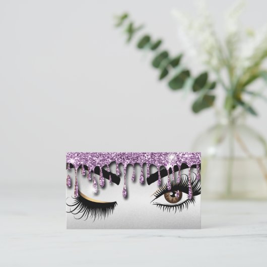 Drijvende Gold Makeup kunstenaar Wink Eye Lashes Visitekaartje (Staand voorkant)