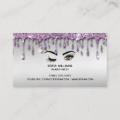 Drijvende Gold Makeup kunstenaar Wink Eye Lashes Visitekaartje (Achterkant)