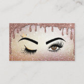 Drijvende Gold Makeup kunstenaar Wink Eye Lashes Visitekaartje (Voorkant)