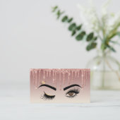 Drijvende Gold Makeup kunstenaar Wink Eye Lashes Visitekaartje (Staand voorkant)