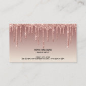 Drijvende Gold Makeup kunstenaar Wink Eye Lashes Visitekaartje (Achterkant)