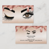 Drijvende Gold Makeup kunstenaar Wink Eye Lashes Visitekaartje (Voorkant / Achterkant)