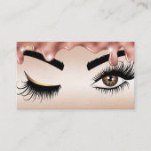 Drijvende Gold Makeup kunstenaar Wink Eye Lashes Visitekaartje (Voorkant)