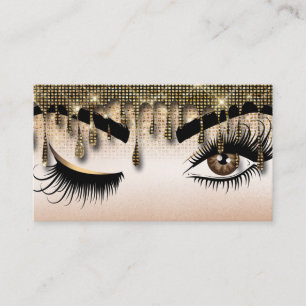 Drijvende Gold Makeup kunstenaar Wink Eye Lashes Visitekaartje