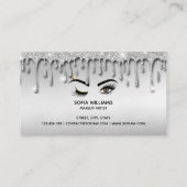 Drijvende Gold Makeup kunstenaar Wink Eye Lashes Visitekaartje (Achterkant)
