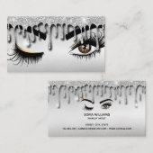 Drijvende Gold Makeup kunstenaar Wink Eye Lashes Visitekaartje (Voorkant / Achterkant)