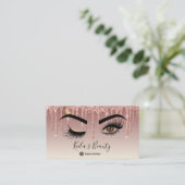 Drijvende Gold Makeup kunstenaar Wink Eye Lashes Visitekaartje (Staand voorkant)