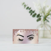 Drijvende Gold Makeup kunstenaar Wink Eye Lashes Visitekaartje (Staand voorkant)