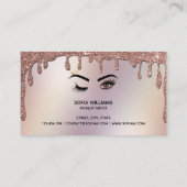 Drijvende Gold Makeup kunstenaar Wink Eye Lashes Visitekaartje (Achterkant)