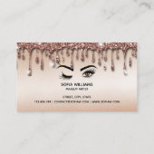 Drijvende Gold Makeup kunstenaar Wink Eye Lashes Visitekaartje (Achterkant)