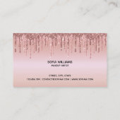 Drijvende Gold Makeup kunstenaar Wink Eye Lashes Visitekaartje (Achterkant)