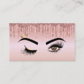 Drijvende Gold Makeup kunstenaar Wink Eye Lashes Visitekaartje (Voorkant)