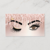 Drijvende Gold Makeup kunstenaar Wink Eye Lashes Visitekaartje (Voorkant)