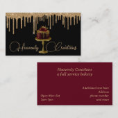 Drijvende gouden en Fancy kookbakkerij Visitekaartje (Voorkant / Achterkant)