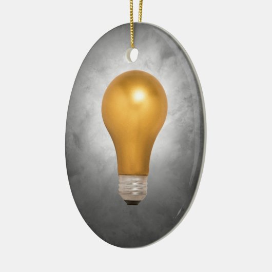 Drijvende gouden lamp keramisch ornament (Links)