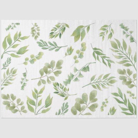 Drijvende groene botanische weefsels tissuepapier (Voorkant)