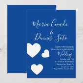 Drijvende Hart Lettering Script Trouw Bold Kleur Kaart (Voorkant / Achterkant)