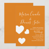 Drijvende Hart Lettering Script Trouw Bold Kleur Kaart (Voorkant / Achterkant)