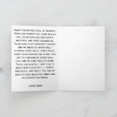 Drijvende hart van liefdesbrieven ontwerp ansichtk kaart (Binnen)