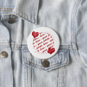 Drijvende hartballonnen Foto-Lijst Ronde Button 7,6 Cm (In situ)