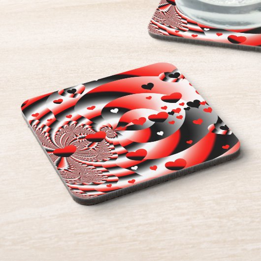 drijvende harten bier onderzetter (Linkerzijde)