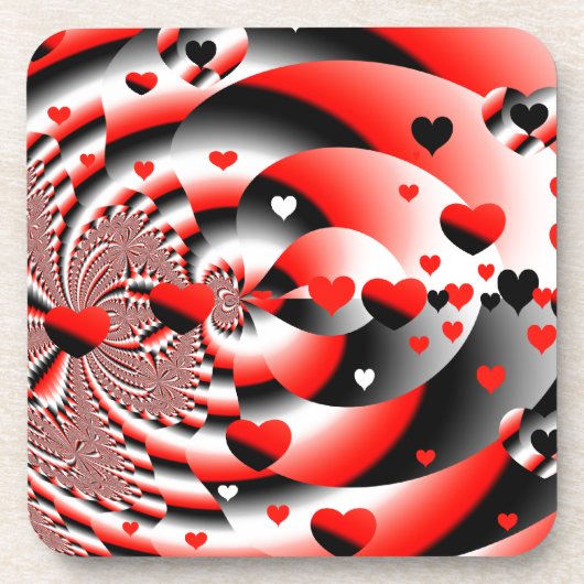 drijvende harten bier onderzetter (Voorkant)