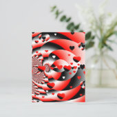 drijvende harten briefkaart (Staand voorkant)