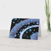 Drijvende harten en kubussen van zaterdag kaart (Voorkant)