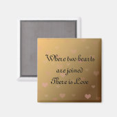 Drijvende harten met Gezegde van de liefde Magneet (Voorkant / Achterkant)