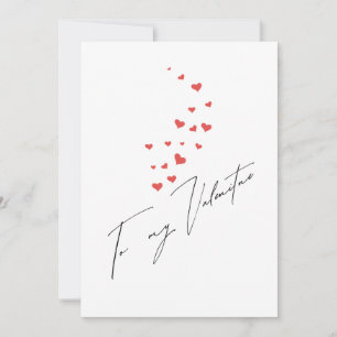 Drijvende harten naar mijn Valentijnscript  Feestdagenkaart