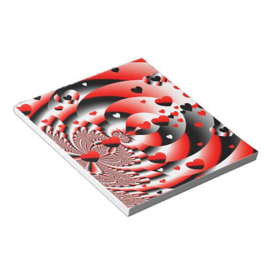 drijvende harten notitieblok (Schuin)