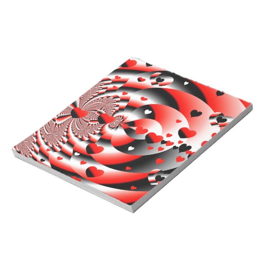 drijvende harten notitieblok (Linkerzijde)