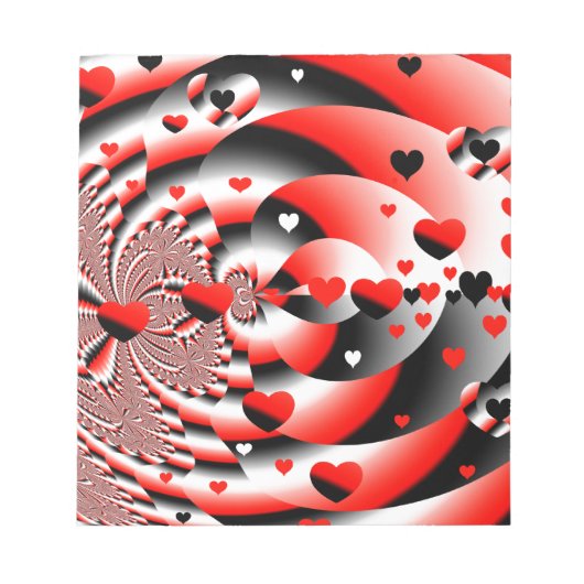 drijvende harten notitieblok (Voorkant)