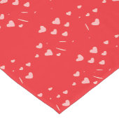 drijvende harten op rood korte tafelloper (Hoek)