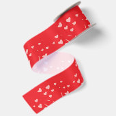 drijvende harten op rood satijnen lint (Achterkant)