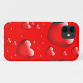 Drijvende harten patroon Case-Mate iPhone case (Achterkant (horizontaal))