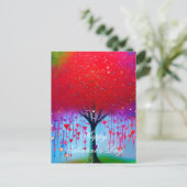 Drijvende harten valentijn briefkaart (Staand voorkant)