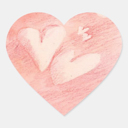 Drijvende harten - Zelfklever Hart Sticker (Voorkant)