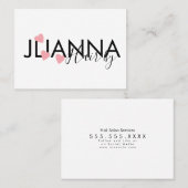 Drijvende hartslag Makeup Salon Nails Eyelashes Visitekaartje (Voorkant / Achterkant)