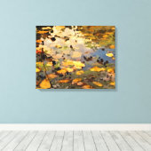 Drijvende herfst Abstract Canvas Afdruk (Insitu (Houten vloer))