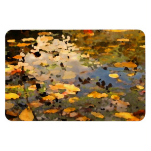 Drijvende herfst Abstract Magneet