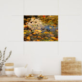 Drijvende herfst Abstract Poster (Keuken)