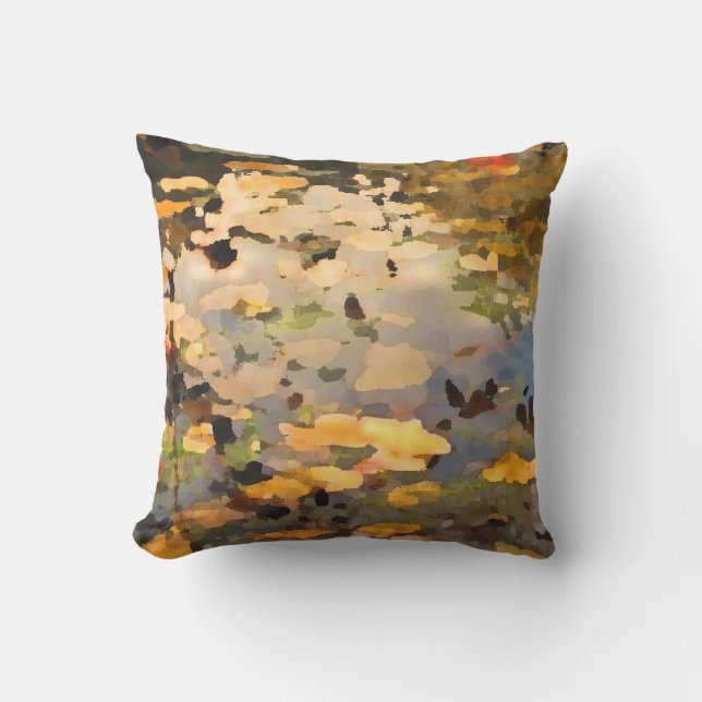 Drijvende herfst laat Abstracte buitenkant Pillow  Buitenkussen (Voorkant)