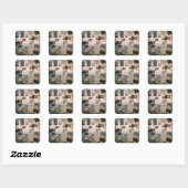 Drijvende herinneringen aan de zee vierkante sticker (Vel)