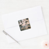Drijvende herinneringen aan de zee vierkante sticker (Envelop)