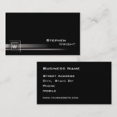 Drijvende hoek Monogram kubus Moderne aangepaste k Visitekaartje (Voorkant / Achterkant)