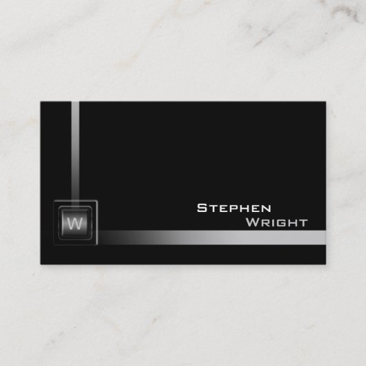 Drijvende hoek Monogram kubus Moderne aangepaste k Visitekaartje (Voorkant)