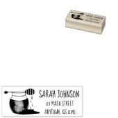 Drijvende Honingpot Honeypot Foodie Personalized Rubberstempel (Gestempeld)